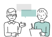 打合せ中のイラスト